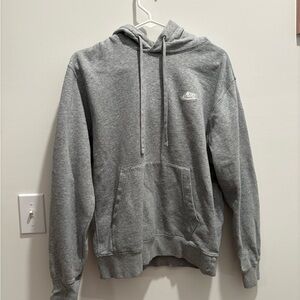 Nike Gray Pullover Hoodie with Small Logo